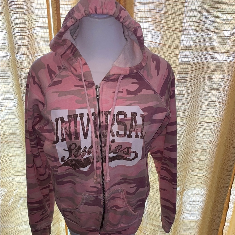 Universal Pink Camouflage Hooded Jacket | S